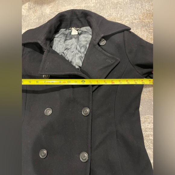 J Crew Women's Black Double Breasted Wool Pea Coat Size Medium Tall Style #66920 - Picture 7 of 9